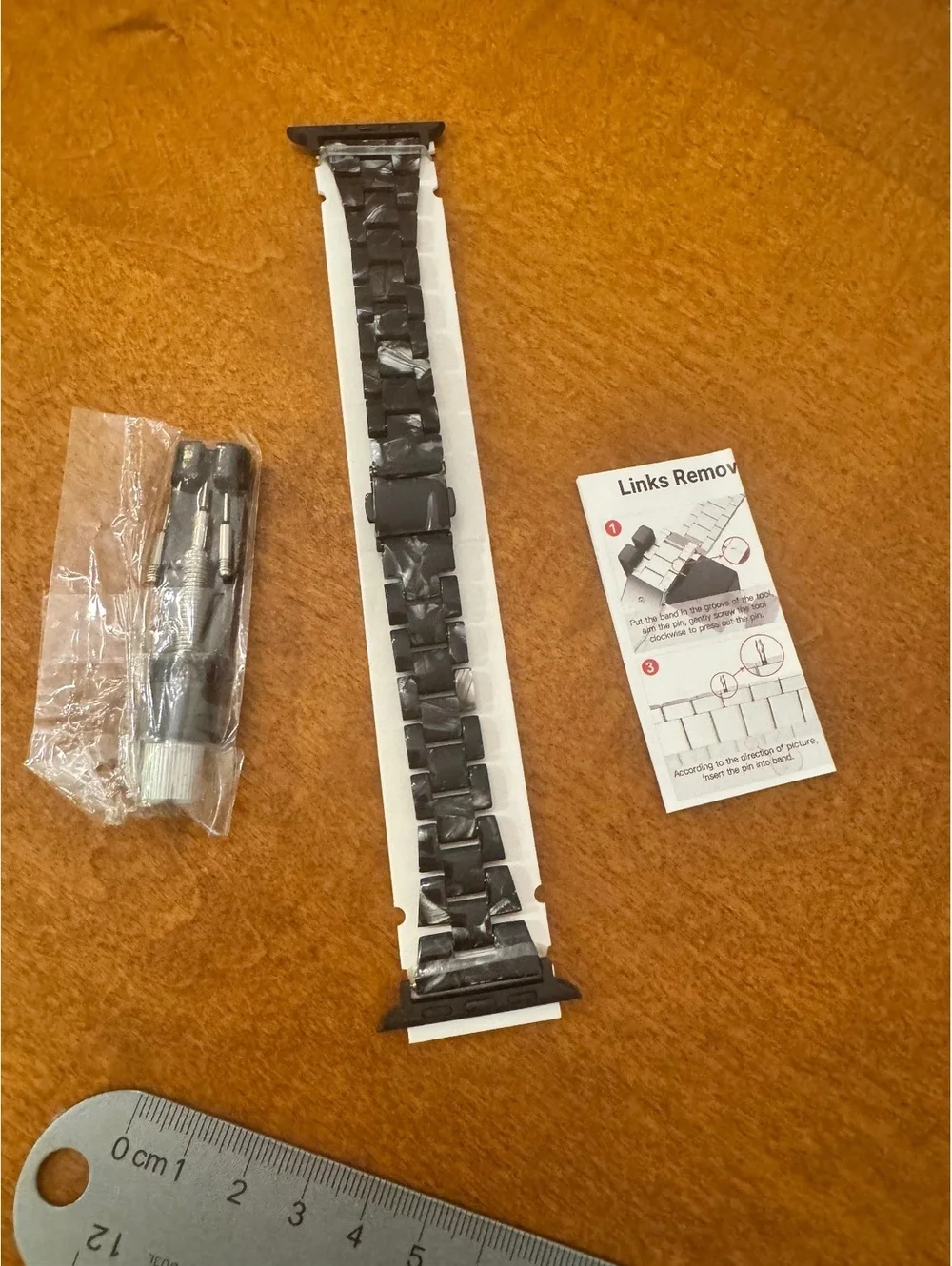 Black Metal Watch Strap Band with Link Remover Tool 529